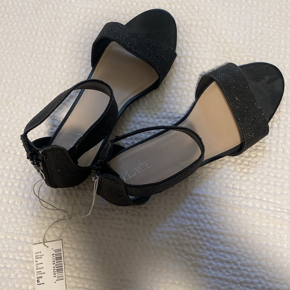 brand new sparkly black high heels with 2 inch heel